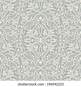 Seamless background of blue and blue color in the style of Damascus  