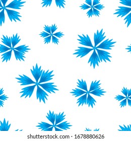 Seamless background of blue cornflowers 