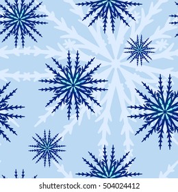 Copos de nieve decorativos de color azul sin fondo