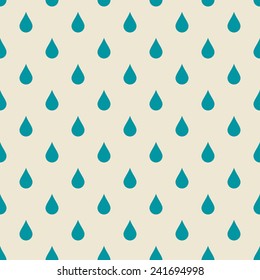seamless background of blue rain drops