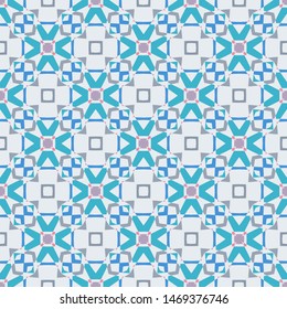 Seamless background in blue .Vector illustration. Use this pattern in the design of carpet, shawl, pillow, textile, ceramic tiles 