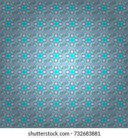 A seamless background. Blue, white and violet texture. Abstract ornament. Graphic vector pattern. Wallpaper in the geometrical style.
