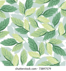 Seamless background with bluish leaves