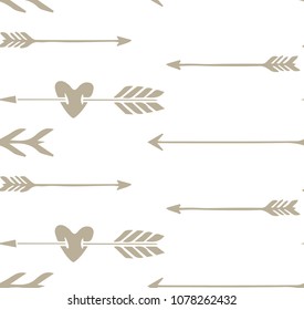 Seamless background of boho arrows