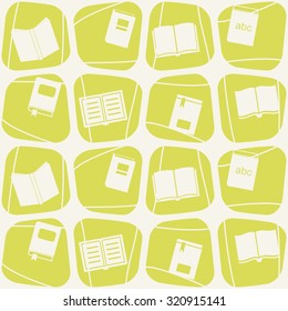 Seamless background with books for your design