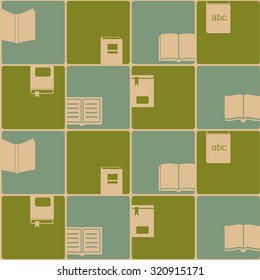 Seamless background with books for your design