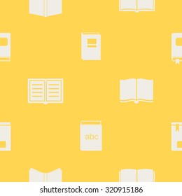 Seamless background with books for your design