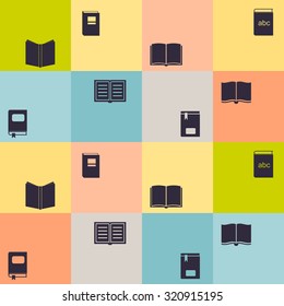 Seamless background with books for your design