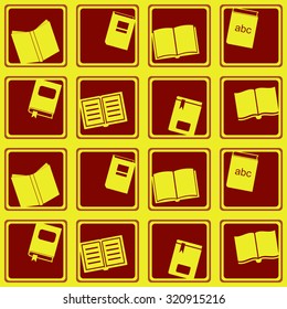 Seamless background with books for your design