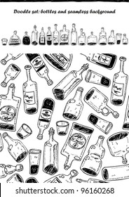 Seamless background - bottles