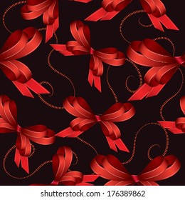 Seamless background with bows vector illustration