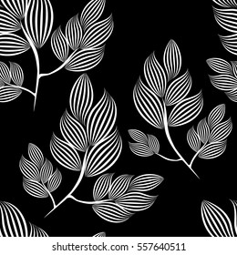 Seamless background of branches of the lines. Vector.