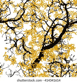 Seamless background. The branches of the tree. Vector