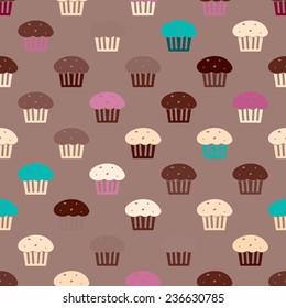 Seamless background with breakfast symbols
