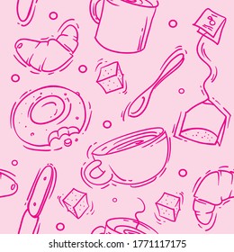 fondo transparente Ilustración del vector del desayuno
