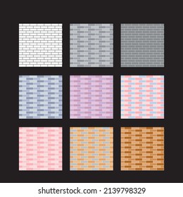 seamless background Brick wall with pastel colors Suitable for attaching wallpaper, case, room wall, fabric pattern, glass pattern