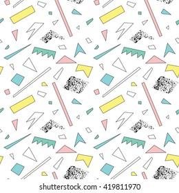 Seamless background in bright abstract retro style 4