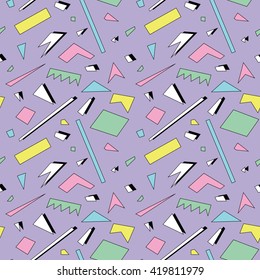 Seamless background in bright abstract retro style 2