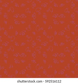 Seamless background bright flat stylized swans, a group of graceful swan birds. Texture for your creativity. Gentle romantic graphical birds regular pattern, outlined silhouettes, modern stylish print