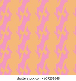 Seamless background bright flat stylized swans, a group of graceful swan birds. Texture for your creativity. Gentle romantic graphical birds regular pattern, outlined silhouettes, modern stylish print