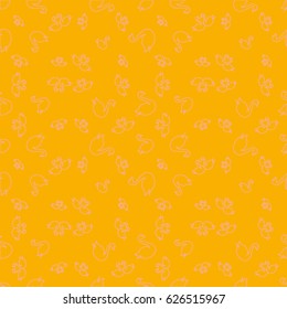 Seamless background bright flat stylized swans, a group of graceful swan birds. Texture for your creativity. Gentle romantic graphical birds regular pattern, outlined silhouettes, modern stylish print