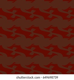 Seamless background bright flat stylized swans, a group of graceful swan birds. Texture for your creativity. Gentle romantic graphical birds regular pattern, outlined silhouettes, modern stylish print