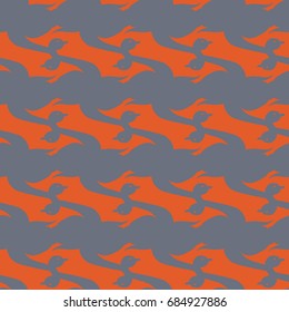 Seamless background bright flat stylized swans, a group of graceful swan birds. Texture for your creativity. Gentle romantic graphical birds regular pattern, outlined silhouettes, modern stylish print
