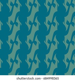 Seamless background bright flat stylized swans, a group of graceful swan birds. Texture for your creativity. Gentle romantic graphical birds regular pattern, outlined silhouettes, modern stylish print