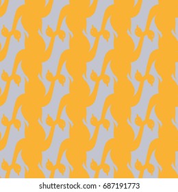 Seamless background bright flat stylized swans, a group of graceful swan birds. Texture for your creativity. Gentle romantic graphical birds regular pattern, outlined silhouettes, modern stylish print