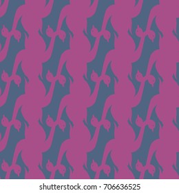 Seamless background bright flat stylized swans, a group of graceful swan birds. Texture for your creativity. Gentle romantic graphical birds regular pattern, outlined silhouettes, modern stylish print