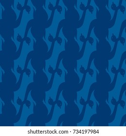 Seamless background bright flat stylized swans, a group of graceful swan birds. Texture for your creativity. Gentle romantic graphical birds regular pattern, outlined silhouettes, modern stylish print