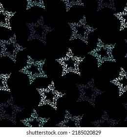 seamless background with bright neon stars. Abstract template for card, wallpaper, album, scrapbook, holiday wrapping paper, textile fabric, clothing, t-shirt design, etc.
