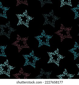 seamless background with bright neon stars. Modern paint pattern for birthday card, party invitation, wallpaper sale, holiday wrapping paper, fabric, bag print.