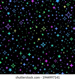 seamless background with bright stars