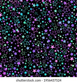 seamless background with bright stars