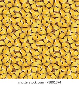 Seamless background with bright yellow flowers