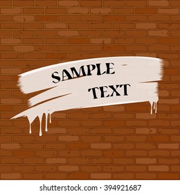 Seamless background brown brick with paint