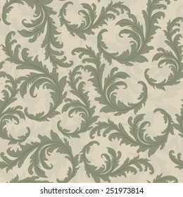Seamless background of brown color in the style of Damascus 