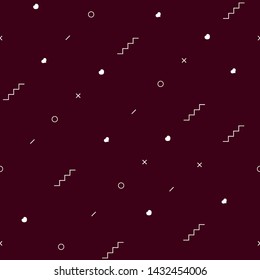 Seamless background brown Flat vector texture of geometric shapes. Geometric figures patter in modern hipster style.