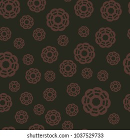 Seamless background brown o brown. Arabic, Ottoman, Persian Pattern. Mandala ornament. Vector illustration. Can be used for wallpaper, warping paper, fabric.