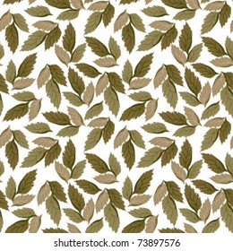 Seamless background with brownish leaves
