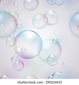 Seamless background with bubbles