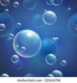 Seamless background with bubbles