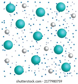 seamless background with bubbles. Air print. Decor. Wallpaper.