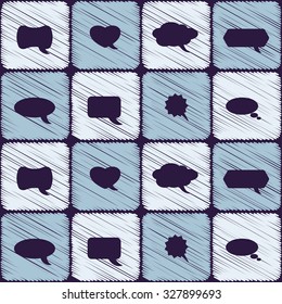 Seamless background with bubbles for comics for your design