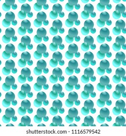 Seamless background with bubbles. Cute Pattern for Postcard, Print, Banner or Poster. Vector Texture in Trendy Style