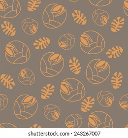 Seamless background with buds of flowers.