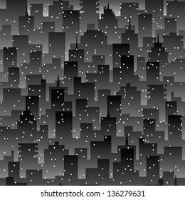 Seamless background with building at night