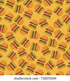 seamless background with burgers