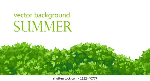 Seamless Background Bush Leaves, Vector